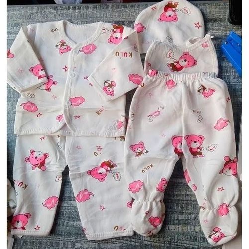 Lucky Star 5 Pieces Newborn Unisex Receiving Set - Sweater, 2 trousers, bib and Cap