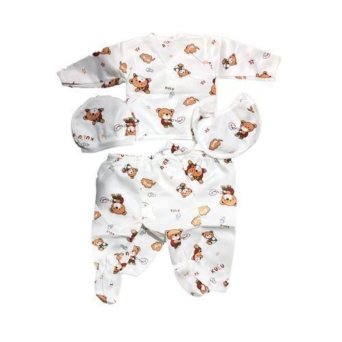Lucky Star 5 Pieces Newborn Unisex Receiving Set - Sweater, 2 trousers, bib and Cap