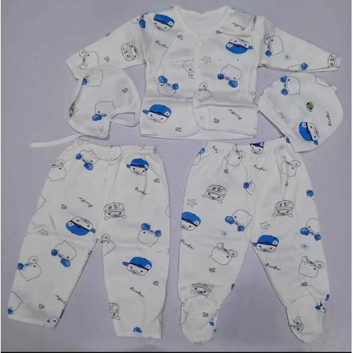 Lucky Star 5 Pieces Newborn Unisex Receiving Set - Sweater, 2 trousers, bib and Cap