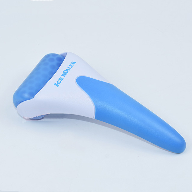 Household facial ice roller beauty tool, silicone ice applicator, hydrotherapy skincare handheld massager, cooling facial equipment to reduce pores, swelling, and relieve muscle tension