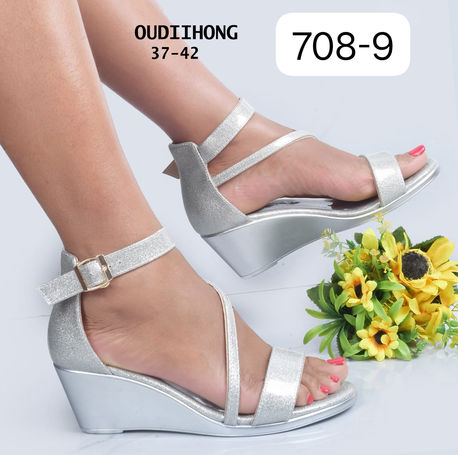 Women PU Open Wedge Sandals Comfortable Lightweight Stylish Ladies Shoes Casual Office Party Wear Durable Non Slip Sole Fashion Footwear Sizes 37 to 42