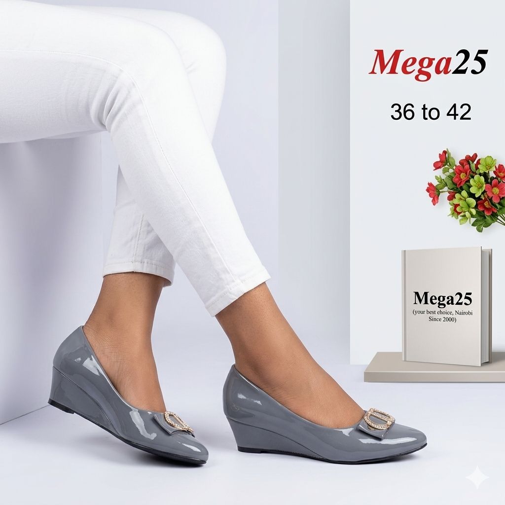 Women PU Closed Wedge Shoes Comfortable Elegant Ladies Footwear Lightweight Stylish Office Casual Wear Durable Non Slip Sole Classic Design Sizes 36 to 42