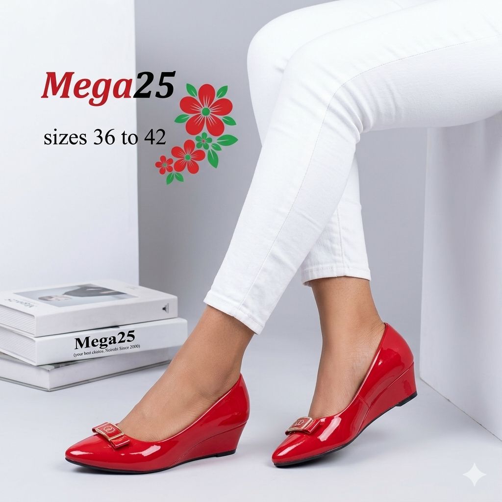 Women PU Closed Wedge Shoes Comfortable Elegant Ladies Footwear Lightweight Stylish Office Casual Wear Durable Non Slip Sole Classic Design Sizes 36 to 42