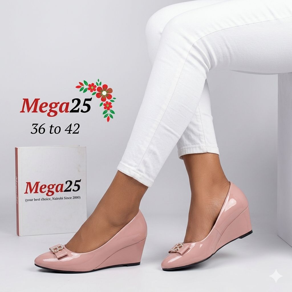 Women PU Closed Wedge Shoes Comfortable Elegant Ladies Footwear Lightweight Stylish Office Casual Wear Durable Non Slip Sole Classic Design Sizes 36 to 42