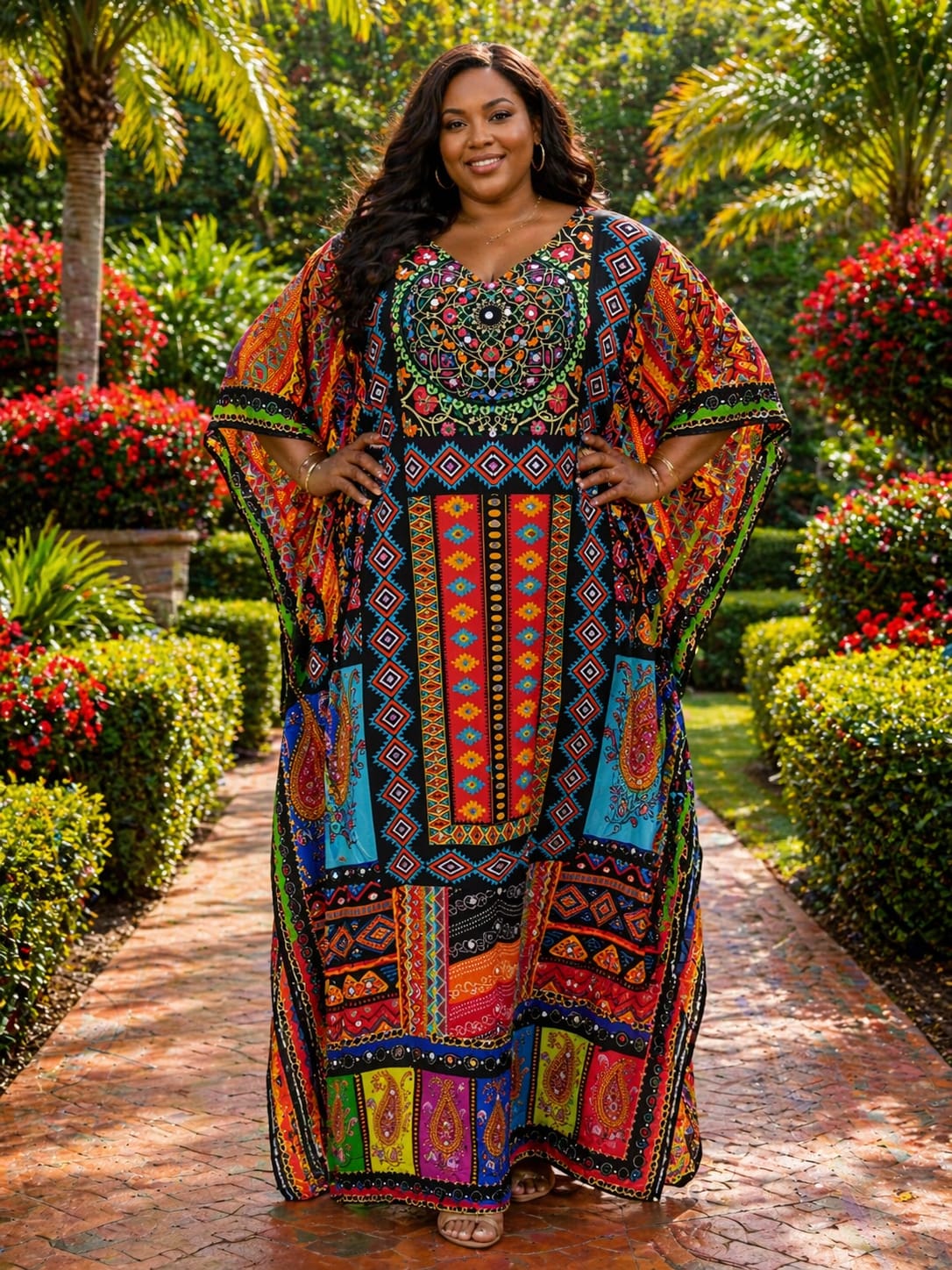 Women Elegant Dera Dress Free Size Plus Size Friendly Maxi Kaftan Stylish Modest Wear Comfortable Loose Fit Soft Breathable Fabric Casual Occasion Outfit