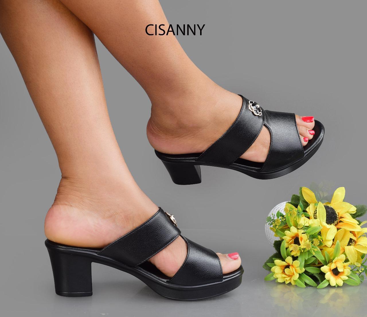 Women Slip On PU Open Block Heels Comfortable Stylish Sandals Lightweight Durable Non Slip Sole Casual Office Party Wear Ladies Footwear Sizes 37 to 42