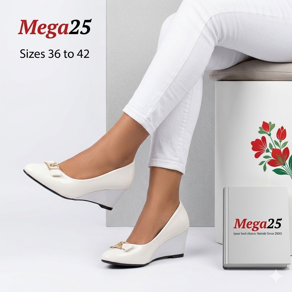 Women PU Closed Wedge Shoes Comfortable Elegant Ladies Footwear Lightweight Stylish Office Casual Wear Durable Non Slip Sole Classic Design Sizes 36 to 42