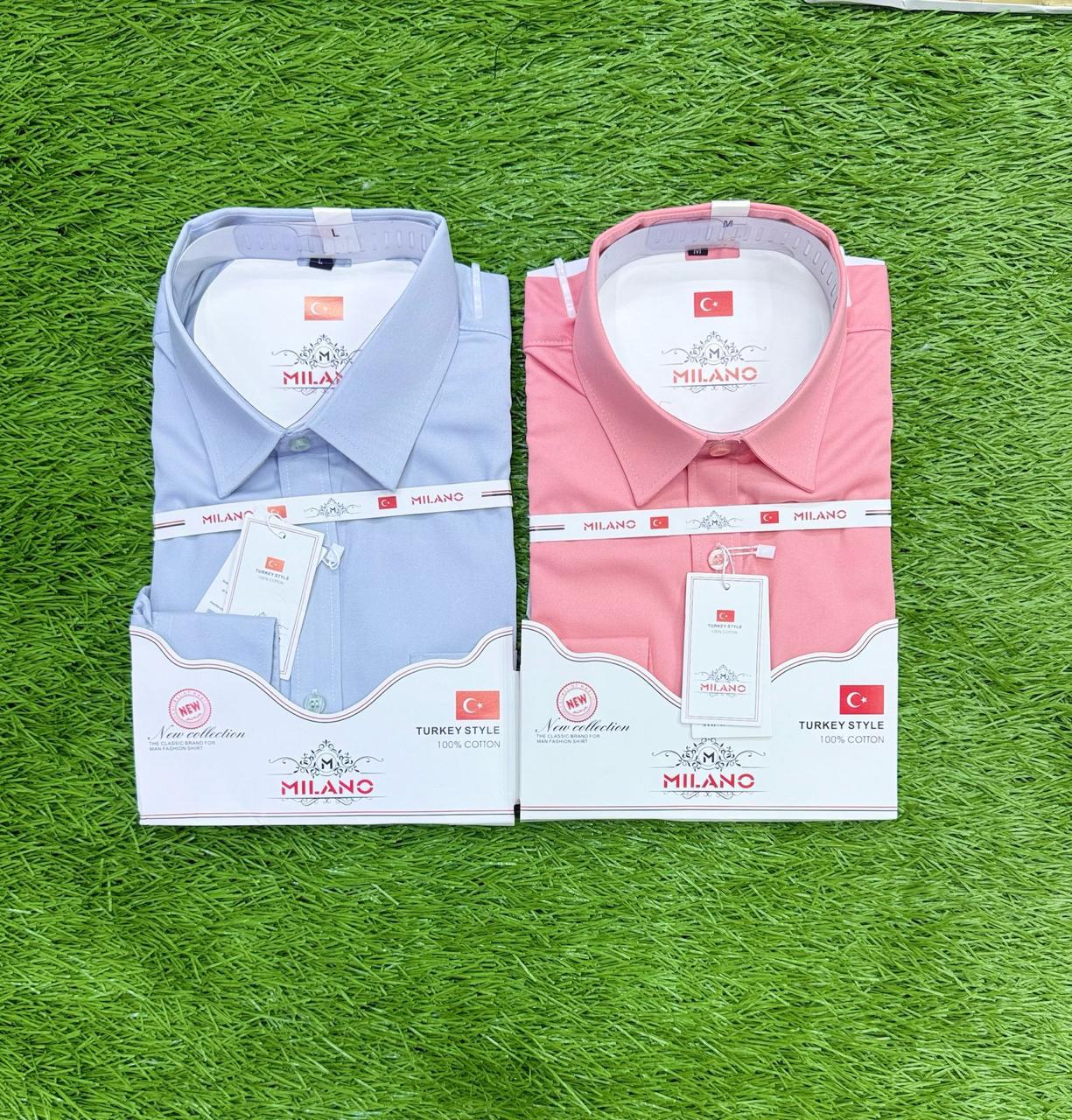Men 2 Pack Official long sleeved Shirts Different Colours Smart Formal Office Wear Long Sleeve Comfortable Stylish Breathable Fabric Classic Fit Shirts Sizes M to 2XL