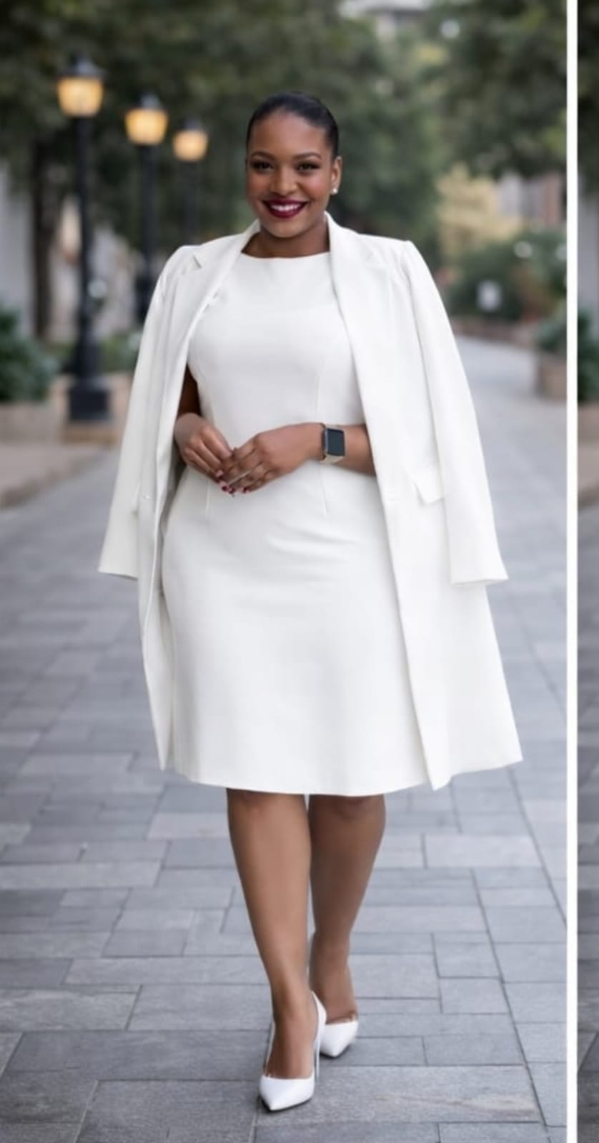 Women 2 Piece Blazer Dress and Coat Set Elegant Formal Outfit Stylish Office Wear Smart Tailored Fit Classy Layered Suit Black Navy White Sizes M to 2XL