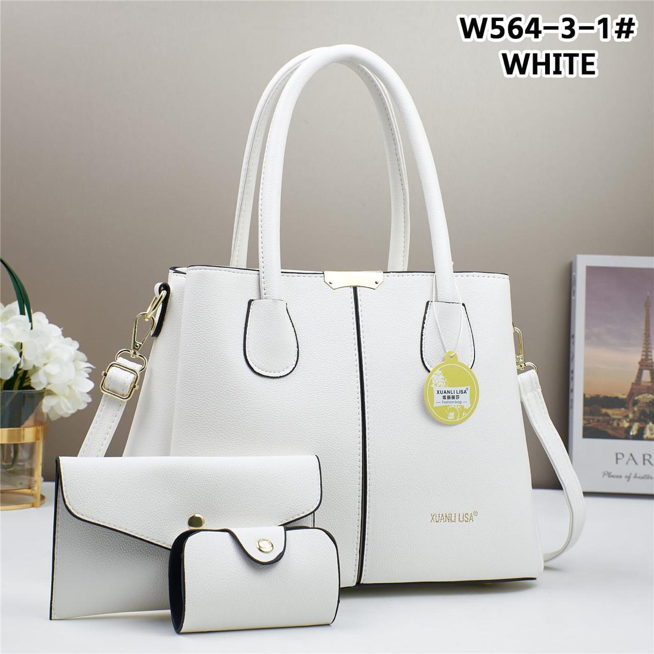 Women 3 in 1 PU Leather Handbags Set Tote Shoulder Crossbody Bags Stylish Durable Elegant Everyday Use Spacious Fashion Bags Multi Function Set