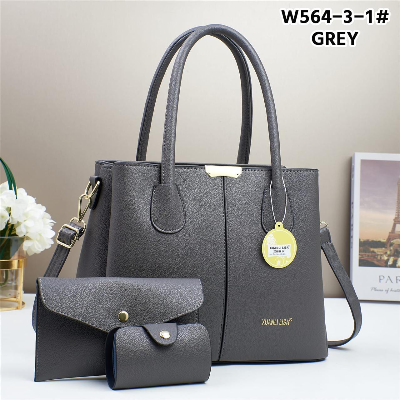Women 3 in 1 PU Leather Handbags Set Tote Shoulder Crossbody Bags Stylish Durable Elegant Everyday Use Spacious Fashion Bags Multi Function Set