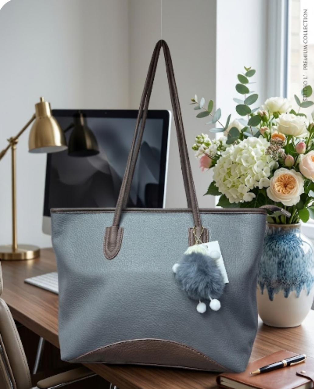 Women PU Leather Tote Bag Handbag Stylish Spacious Shoulder Bag Durable Lightweight Elegant Everyday Office Work Shopping Fashion Bag