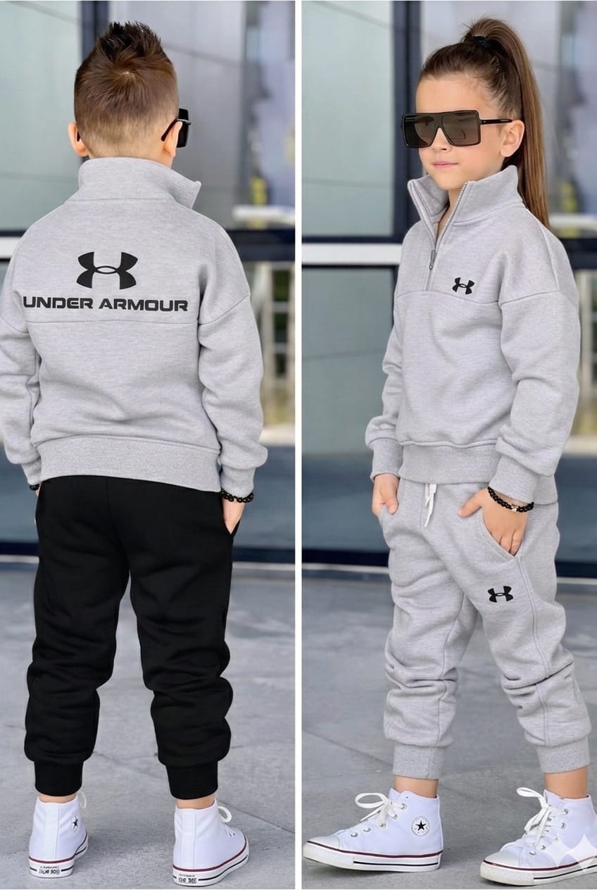 Kids Unisex Warm Tracksuits Boys Girls Soft Fleece Set Comfortable Durable Hoodie Jogger Set Casual Sportswear Outfit Quality Fabric Ages 3 to 12 Years