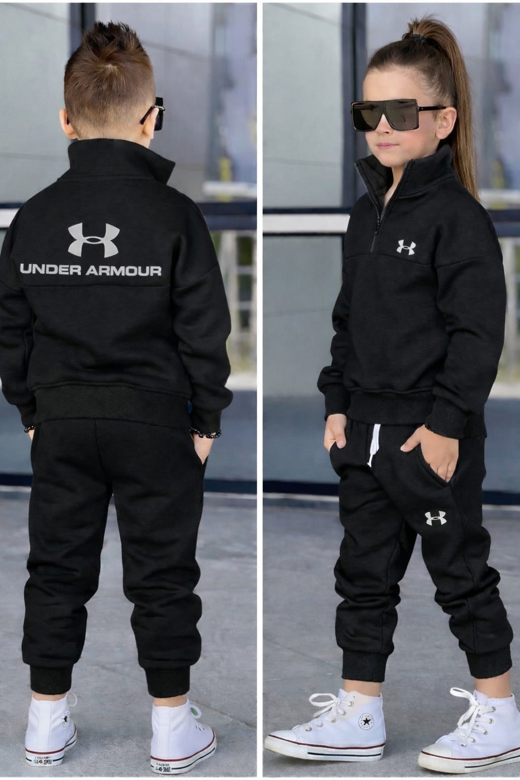 Kids Unisex Warm Tracksuits Boys Girls Soft Fleece Set Comfortable Durable Hoodie Jogger Set Casual Sportswear Outfit Quality Fabric Ages 3 to 12 Years