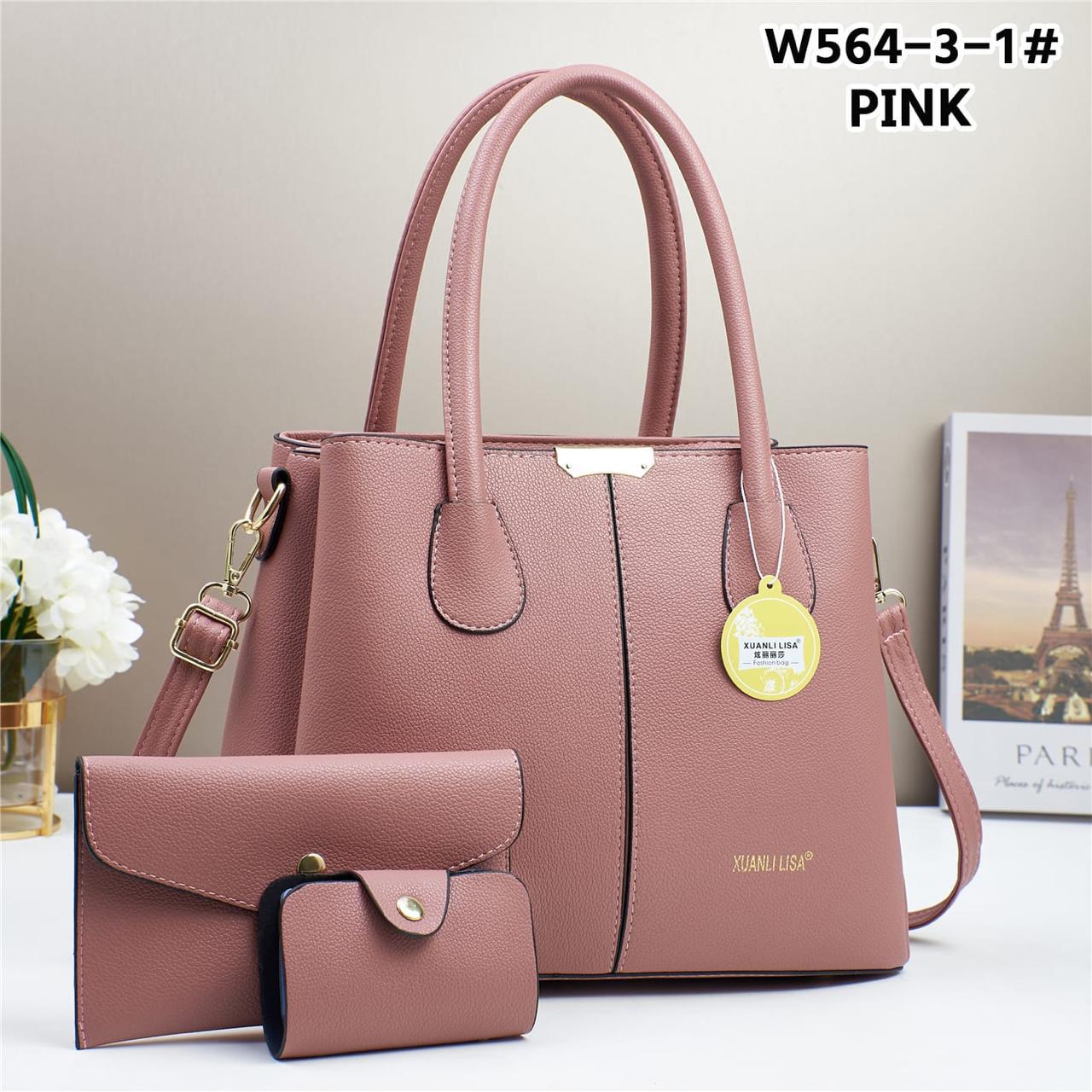 Women 3 in 1 PU Leather Handbags Set Tote Shoulder Crossbody Bags Stylish Durable Elegant Everyday Use Spacious Fashion Bags Multi Function Set