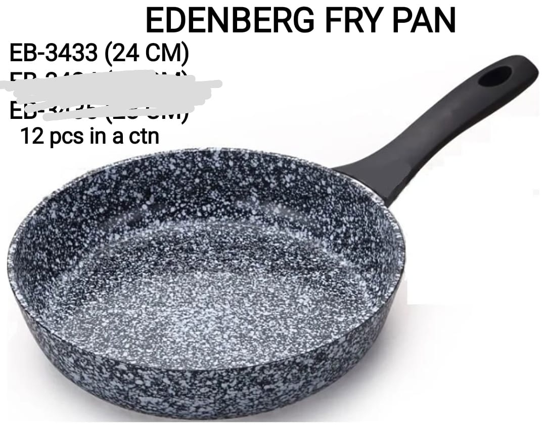 EDENBERG FRY PAN 24CM 🍳
A reliable kitchen essential for everyday cooking, the Edenberg 24cm fry pan is designed for convenience, durability, and excellent cooking results. Its practical size makes i