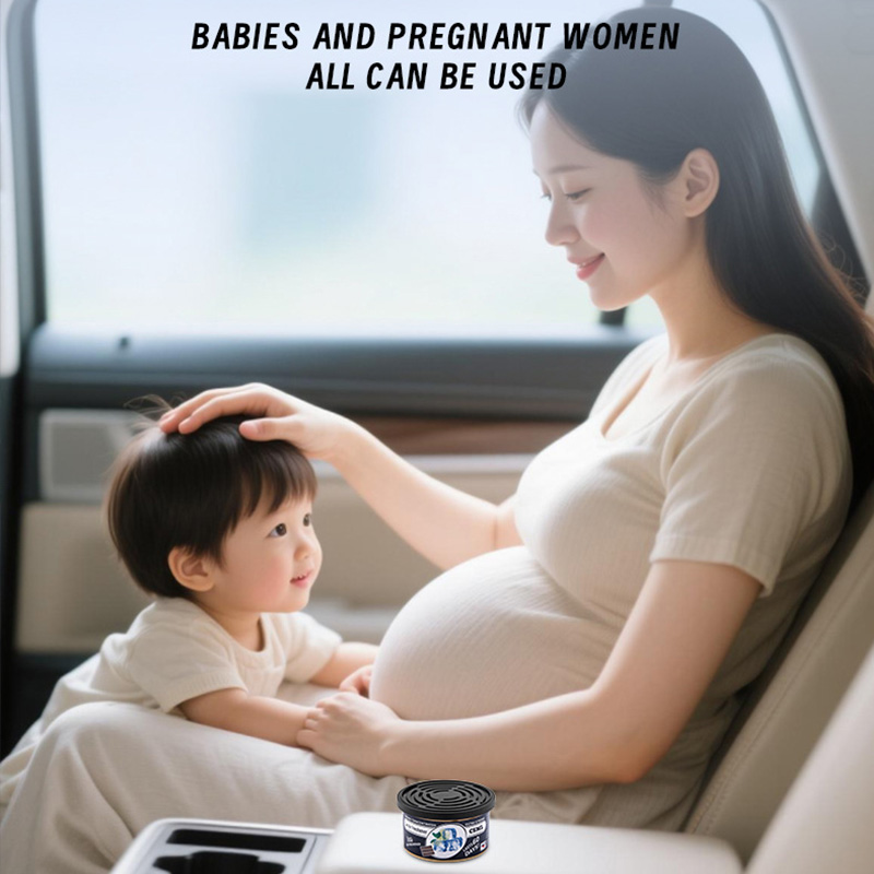 Car Air Freshener Can, Natural Coconut Fiber Solid Perfume with 18 Scents, 60 Days Long-Lasting Odor Eliminator for Car Interior, Home and Office