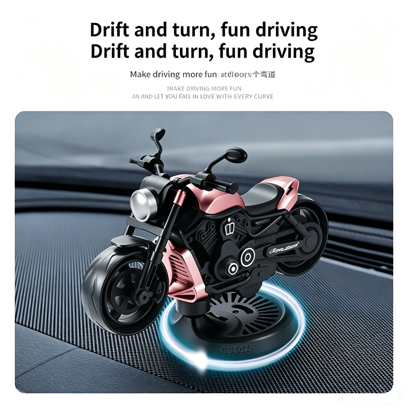 Motorcycle Shaped Car Air Freshener, Dashboard Ornament with Long Lasting Scent, Alloy Body Car Perfume for Auto Interior