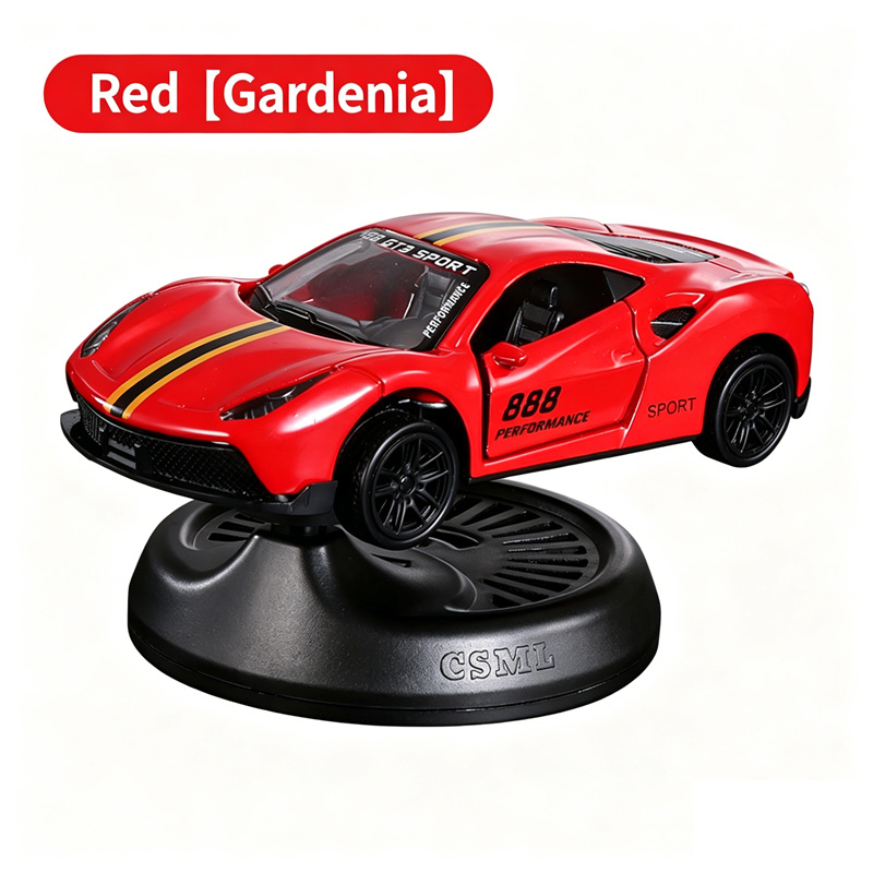 Drift Racing Car Air Freshener, Alloy Model Car Dashboard Ornament with Fragrance Pad, Auto Drift Decor for Car Interior