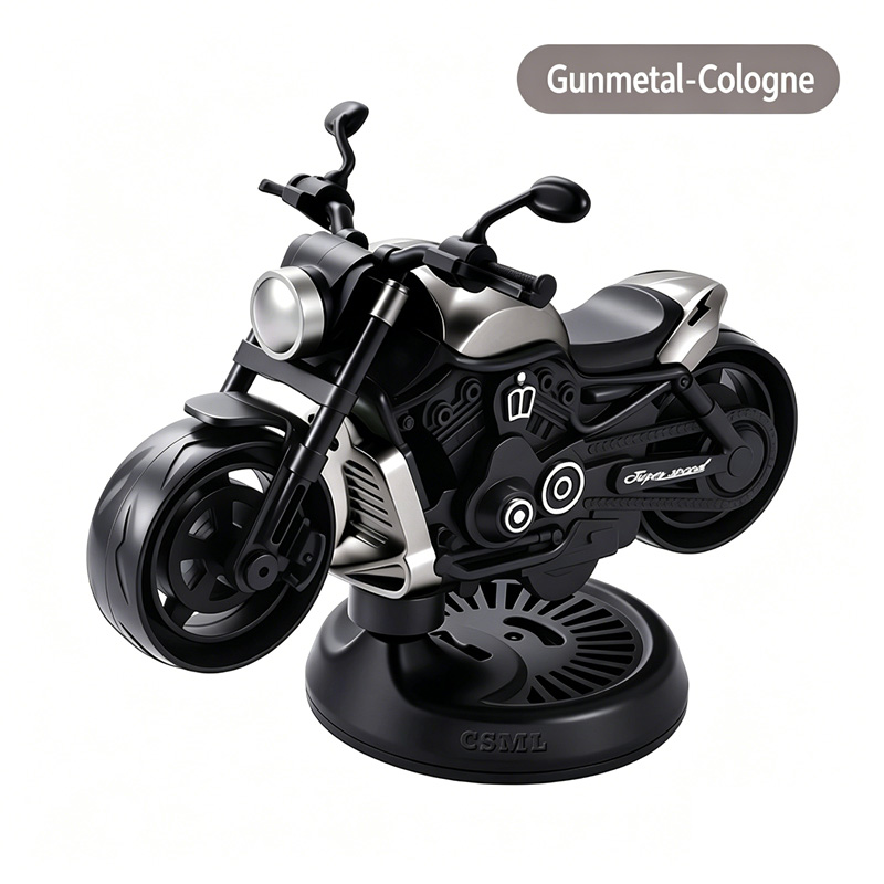 Motorcycle Shaped Car Air Freshener, Dashboard Ornament with Long Lasting Scent, Alloy Body Car Perfume for Auto Interior