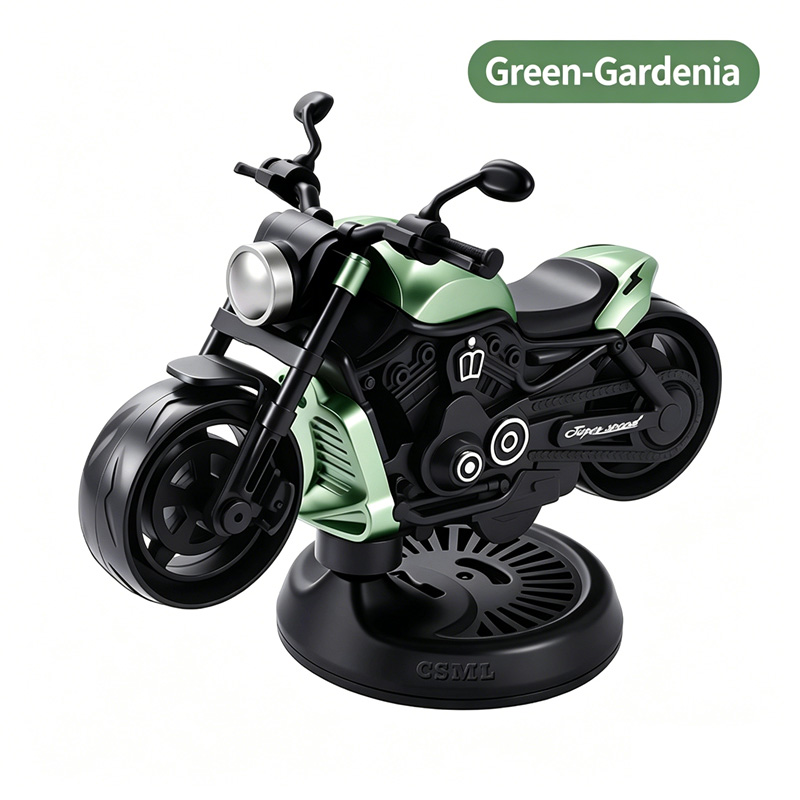Motorcycle Shaped Car Air Freshener, Dashboard Ornament with Long Lasting Scent, Alloy Body Car Perfume for Auto Interior