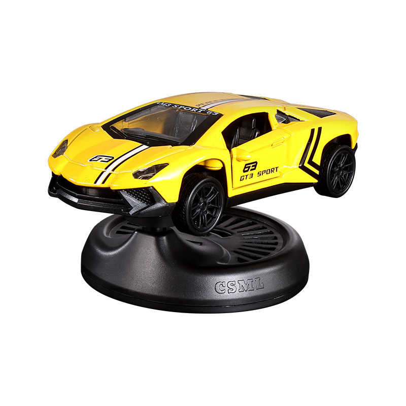 Drift Racing Car Air Freshener, Alloy Model Car Dashboard Ornament with Fragrance Pad, Auto Drift Decor for Car Interior