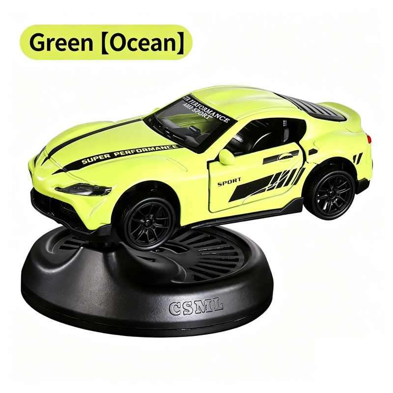 Drift Racing Car Air Freshener, Alloy Model Car Dashboard Ornament with Fragrance Pad, Auto Drift Decor for Car Interior