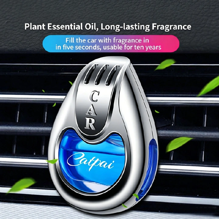 Car Air Freshener Vent Clip, Long Lasting Fragrance Car Perfume, Natural Essential Oil Air Freshener for Car, Home & Office, 6 Scents Available