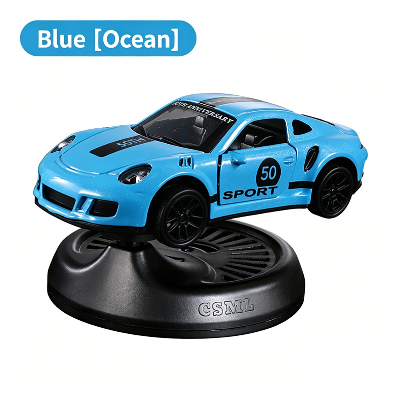 Drift Racing Car Air Freshener, Alloy Model Car Dashboard Ornament with Fragrance Pad, Auto Drift Decor for Car Interior