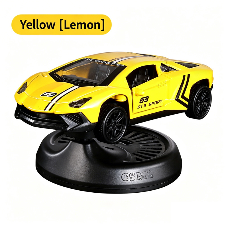 Drift Racing Car Air Freshener, Alloy Model Car Dashboard Ornament with Fragrance Pad, Auto Drift Decor for Car Interior