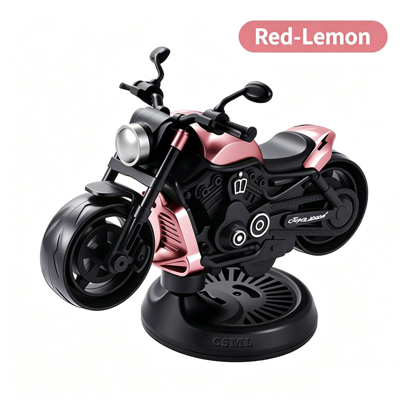 Motorcycle Shaped Car Air Freshener, Dashboard Ornament with Long Lasting Scent, Alloy Body Car Perfume for Auto Interior