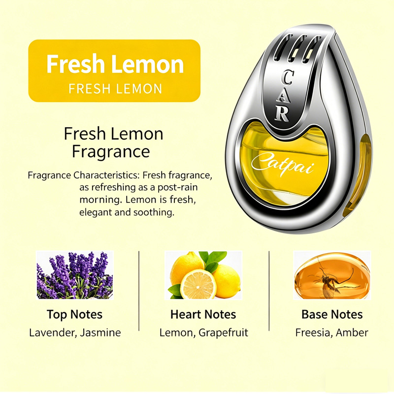 Car Air Freshener Vent Clip, Long Lasting Fragrance Car Perfume, Natural Essential Oil Air Freshener for Car, Home & Office, 6 Scents Available