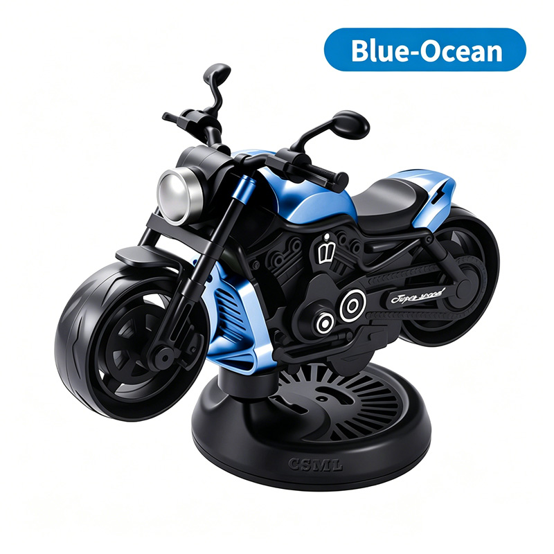 Motorcycle Shaped Car Air Freshener, Dashboard Ornament with Long Lasting Scent, Alloy Body Car Perfume for Auto Interior