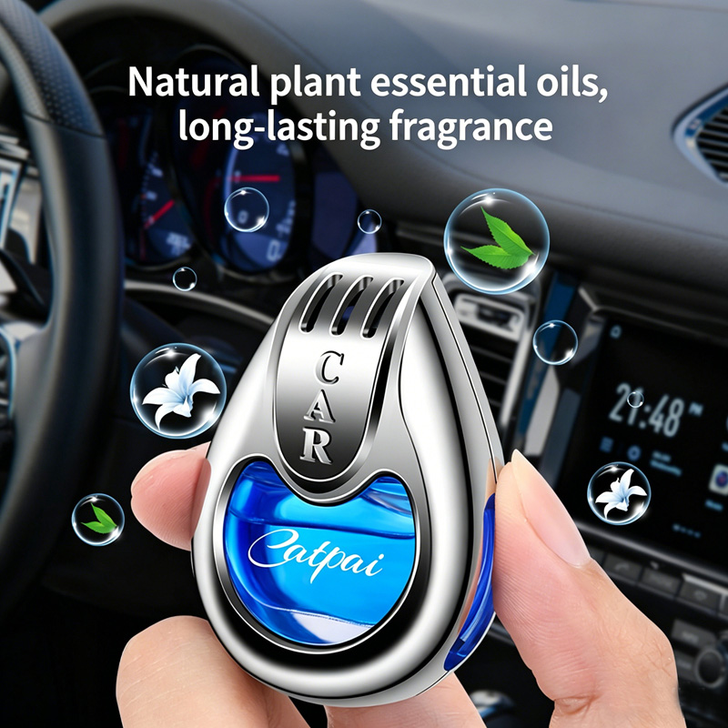 Car Air Freshener Vent Clip, Long Lasting Fragrance Car Perfume, Natural Essential Oil Air Freshener for Car, Home & Office, 6 Scents Available