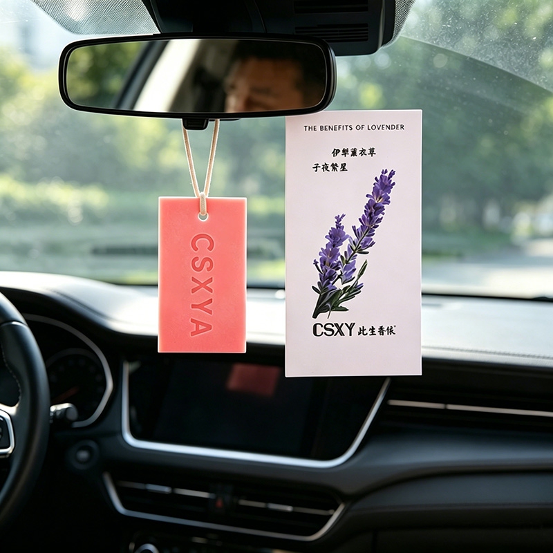 CSXYA Car Air Freshener Hanging Wax Tablet, Long-Lasting Scented Aromatherapy, Rearview Mirror Ornament, 3 Fragrances Optional, Odor Eliminator for Auto Interior