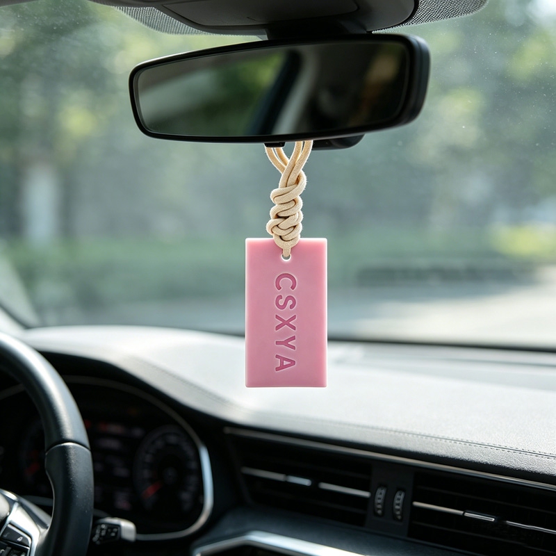 CSXYA Car Air Freshener Hanging Wax Tablet, Long-Lasting Scented Aromatherapy, Rearview Mirror Ornament, 3 Fragrances Optional, Odor Eliminator for Auto Interior