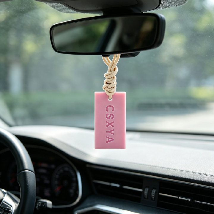 CSXYA Car Air Freshener Hanging Wax Tablet, Long-Lasting Scented Aromatherapy, Rearview Mirror Ornament, 3 Fragrances Optional, Odor Eliminator for Auto Interior