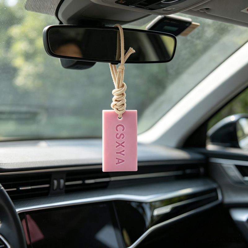 CSXYA Car Air Freshener Hanging Wax Tablet, Long-Lasting Scented Aromatherapy, Rearview Mirror Ornament, 3 Fragrances Optional, Odor Eliminator for Auto Interior
