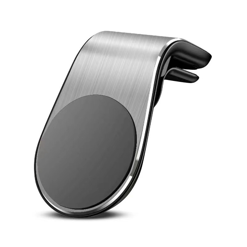 L-Shaped Magnetic Car Phone Holder, Air Vent Mount, Strong Magnet, Universal for 4-6 Inch Smartphones Magnetic Air Vent Phone Holder for Car, L-Shape Design, No Blocking Air Outlet