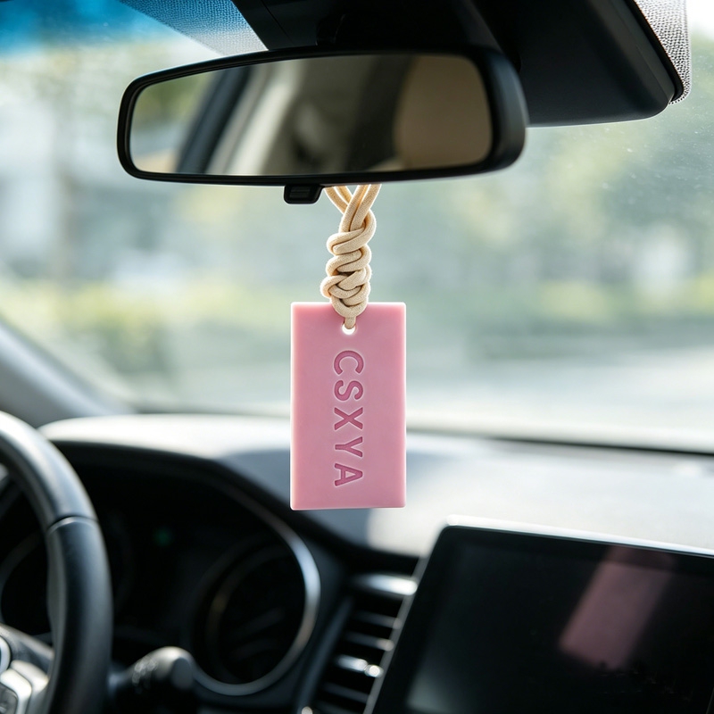 CSXYA Car Air Freshener Hanging Wax Tablet, Long-Lasting Scented Aromatherapy, Rearview Mirror Ornament, 3 Fragrances Optional, Odor Eliminator for Auto Interior