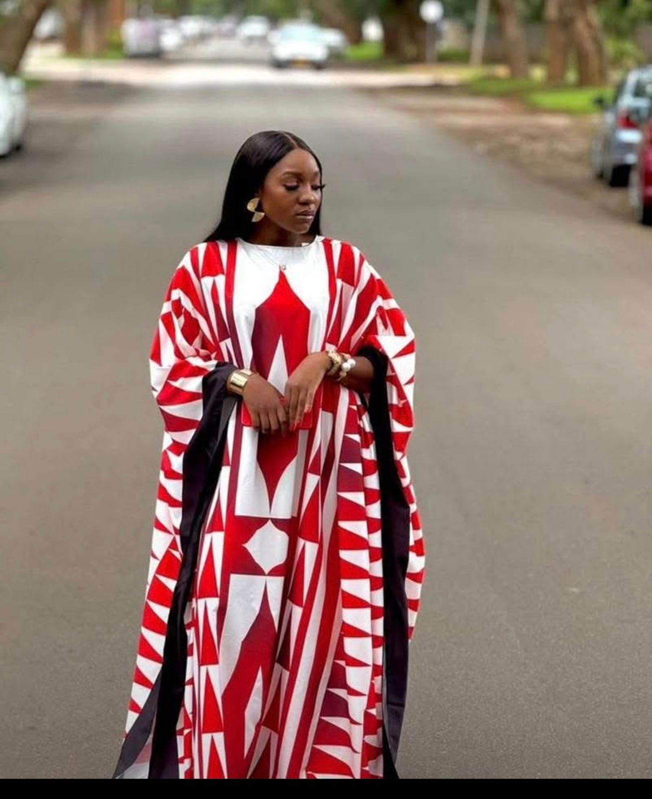 Custom-design Kaftan dress.