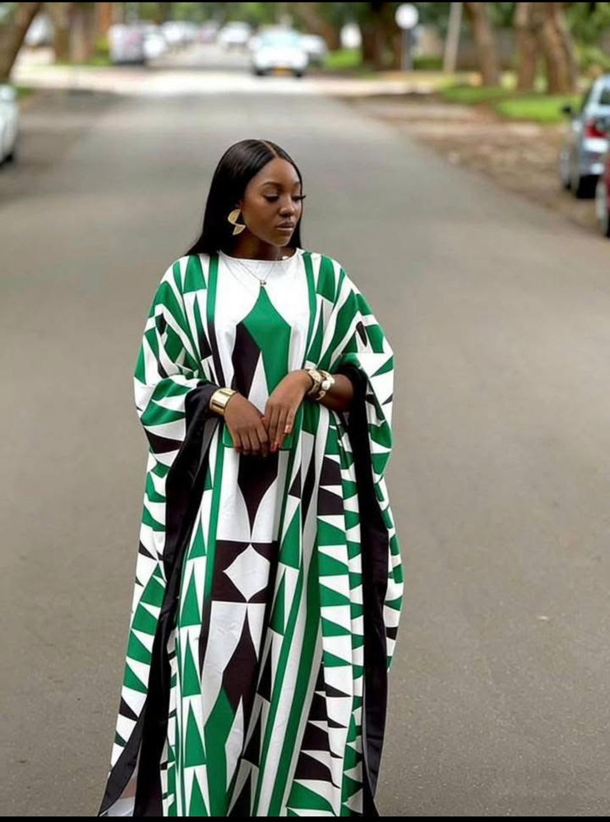 Custom-design Kaftan dress.