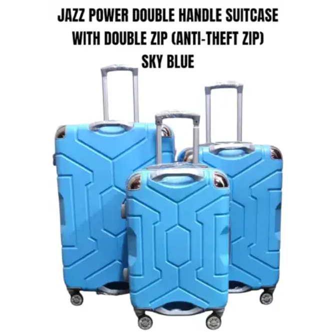 [ TRAVEL IN STYLE 🤩🤩✨ !!! ]3in1 Jazz Power Double-Handle Suitcase Set – Anti-Theft Double Zip, 360° Wheels, Hard-Shell Luggage