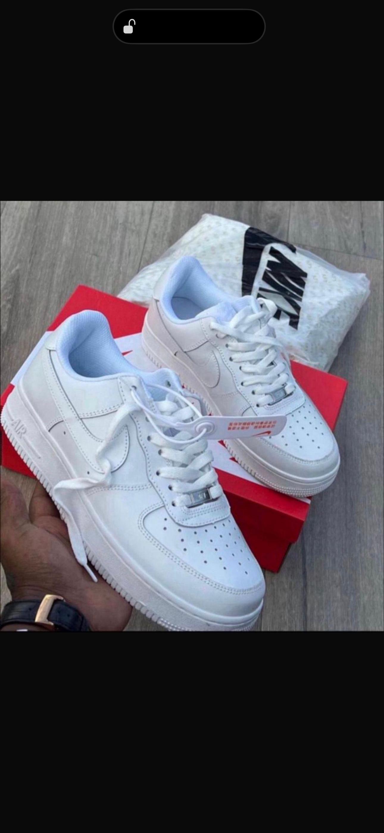 White Airforce 1 Sneakers For Men, Stylish Casual Shoes, Lightweight Durable Design, Comfortable Fit, Non Slip Sole, Breathable Material, Perfect For Everyday Wear, Street Style And Sports Use