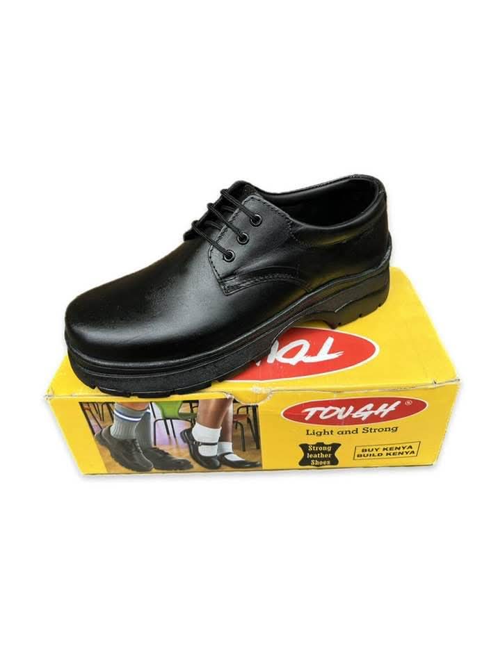 Unisex School Shoes Genuine Leather, Durable Comfortable Formal Uniform Footwear, Strong Stitching Non Slip Sole, Breathable Long Lasting Design, Perfect for Boys and Girls Daily School Wear