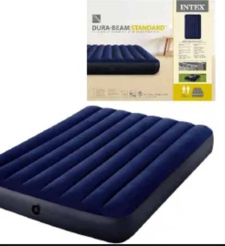 🛏️✨ INTEX INFLATABLE AIR BED / AIR MATTRESS ON OFFER ✨🛏️ENJOY COMFORTABLE, SOFT & RELAXING SLEEP ANYTIME, ANYWHERE WITH THIS PREMIUM INTEX INFLATABLE AIR BED! 😍💤 PERFECT FOR HOME USE, GUESTS, CAM