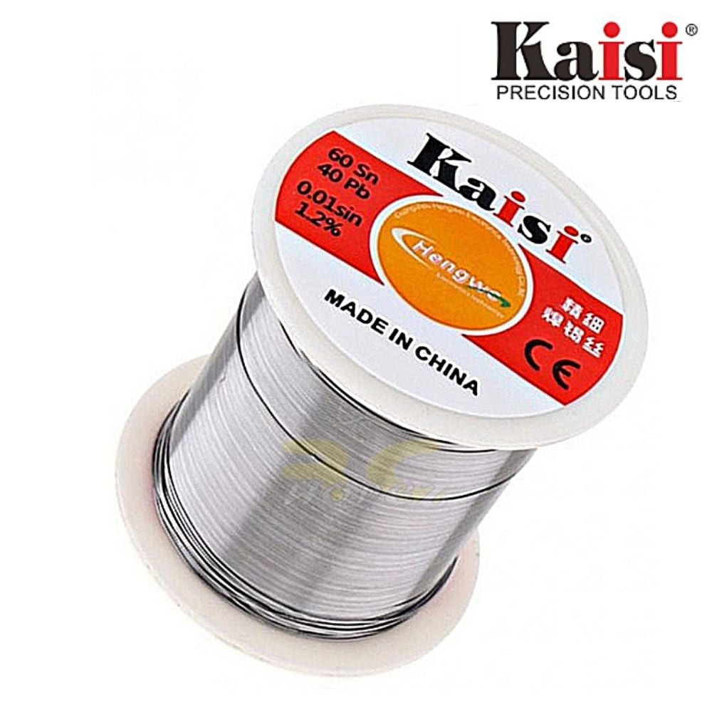 KAISI 0.6MM PRECISION SOLDER WIRE SN60/PB40 LOW MELTING POINT REPAIR WELDING TIN LEAD WIRE ROLL 50G/150G FOR MOBILE PHONE PCB REPAIR PROFESSIONALS