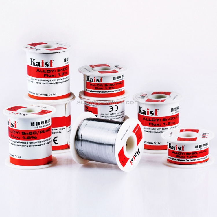 KAISI 0.6MM PRECISION SOLDER WIRE SN60/PB40 LOW MELTING POINT REPAIR WELDING TIN LEAD WIRE ROLL 50G/150G FOR MOBILE PHONE PCB REPAIR PROFESSIONALS