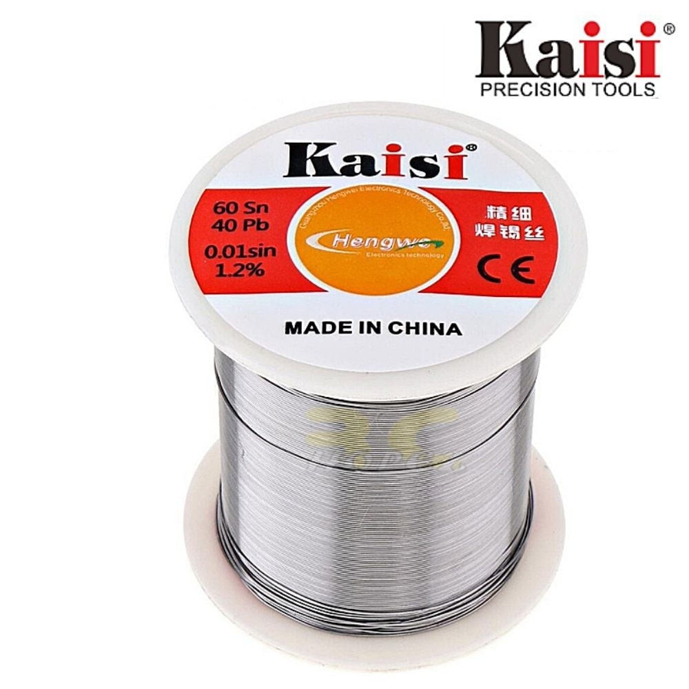 KAISI 0.6MM PRECISION SOLDER WIRE SN60/PB40 LOW MELTING POINT REPAIR WELDING TIN LEAD WIRE ROLL 50G/150G FOR MOBILE PHONE PCB REPAIR PROFESSIONALS