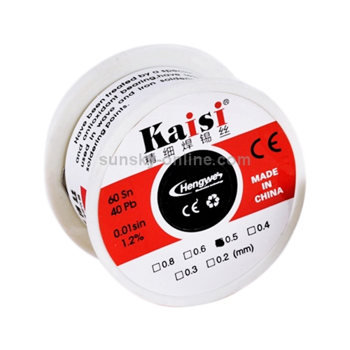 KAISI 0.6MM PRECISION SOLDER WIRE SN60/PB40 LOW MELTING POINT REPAIR WELDING TIN LEAD WIRE ROLL 50G/150G FOR MOBILE PHONE PCB REPAIR PROFESSIONALS